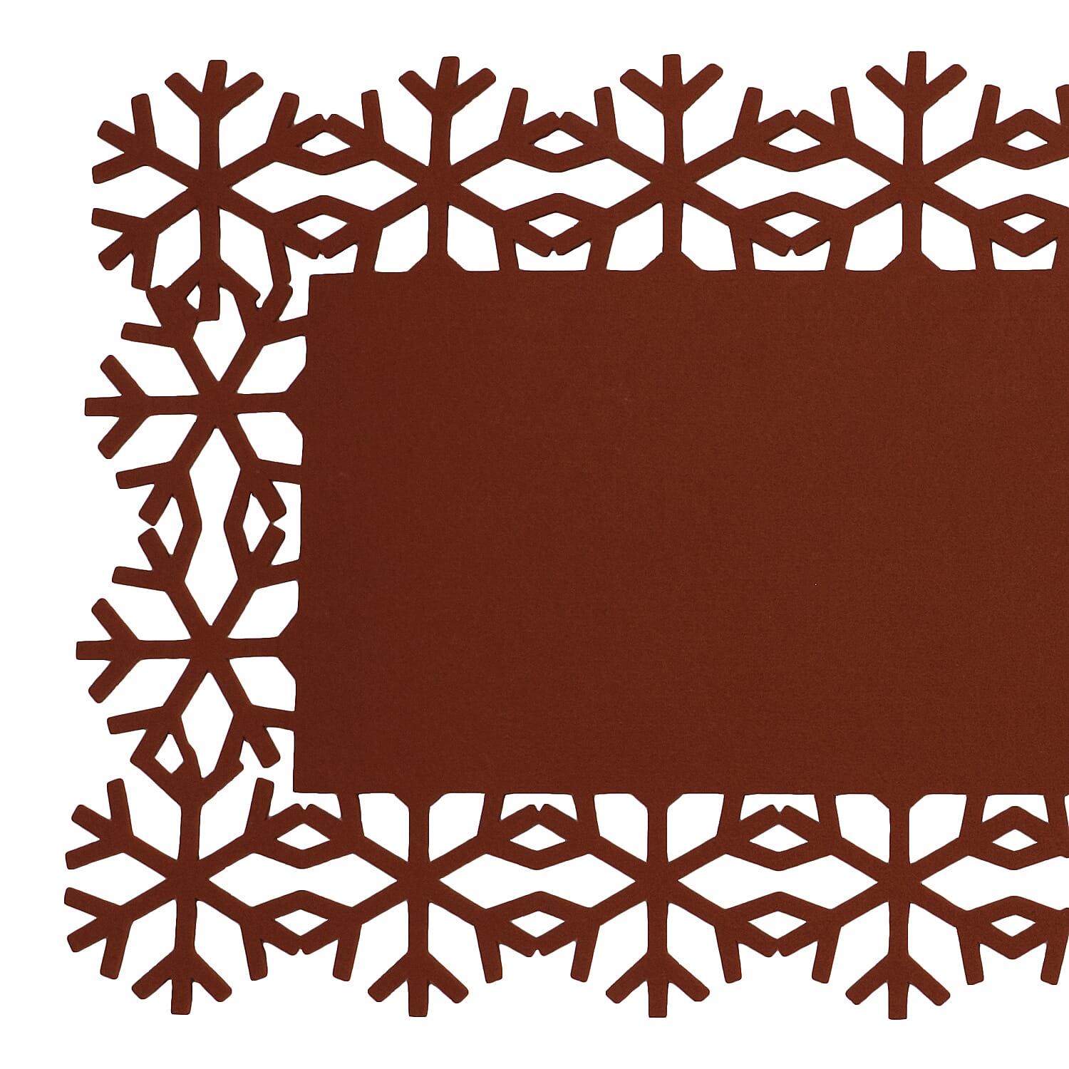 Snowflake Felt Table Runner (Size 200x30 cm) - Red