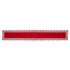 Snowflake Felt Table Runner (Size 200x30 cm) - Red