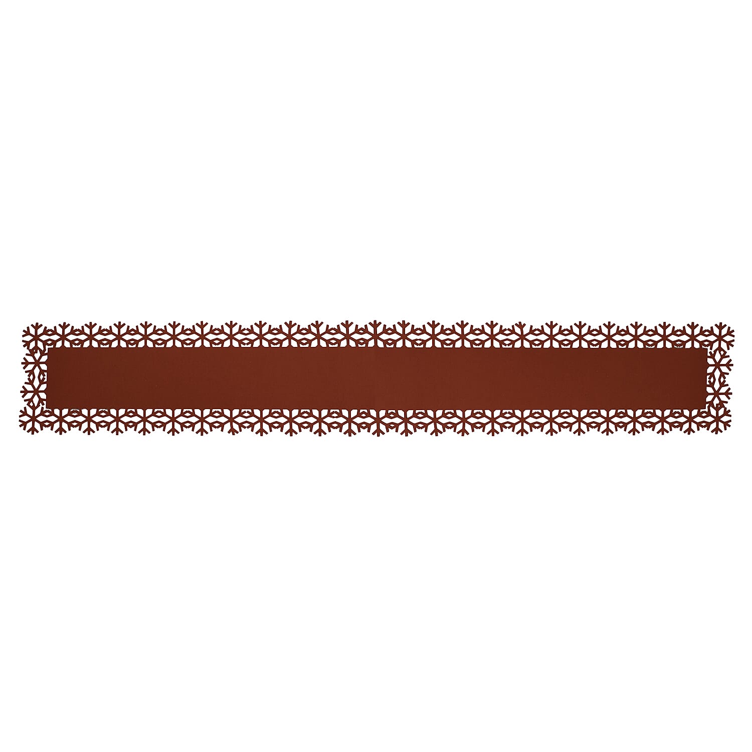 Snowflake Felt Table Runner (Size 200x30 cm) - Red
