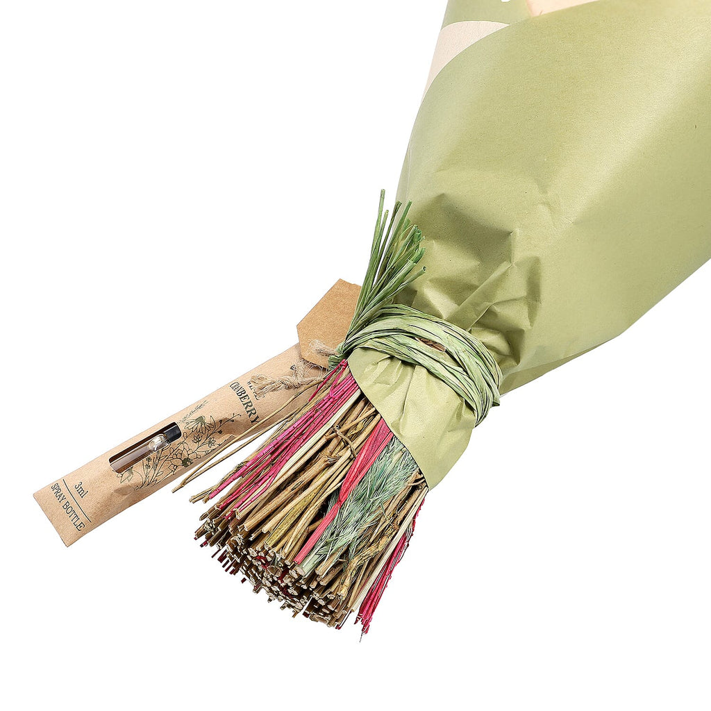 Hand Tied Round Bouquet with Spray Bottle  - Wine Cranberry