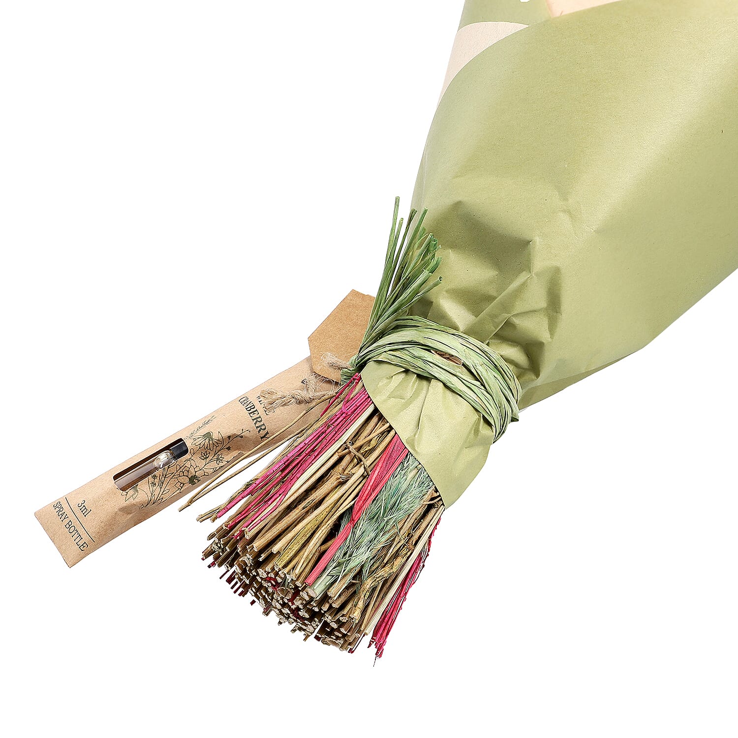 Hand Tied Round Bouquet with Spray Bottle  - Wine Cranberry