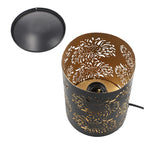 Table Decorative Diffusor Lamp With Set of 10 Aroma Oil (5ml) (Marigold Flower Pattern)