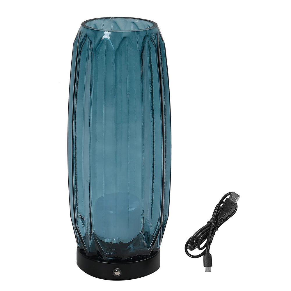 3 Colour LightingTouch Control LED Glass Table Lamp (Rechargeable Battery)