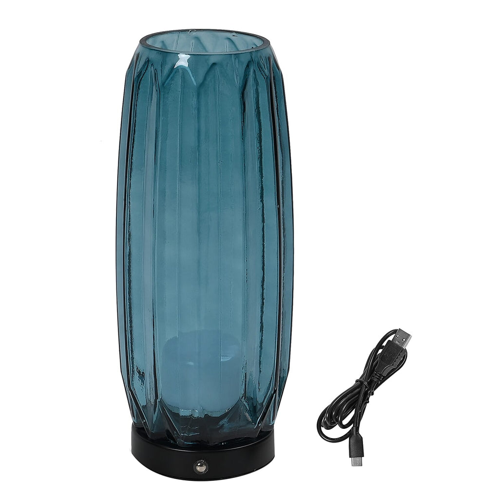 3 Colour LightingTouch Control LED Glass Table Lamp (Rechargeable Battery)