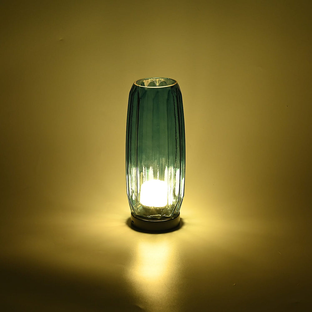 3 Colour LightingTouch Control LED Glass Table Lamp (Rechargeable Battery)