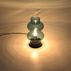 Unique Glass Table Lamp - Blue - Transparent