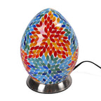 Leaf Mosaic Egg Table Lamp - Multi Colour