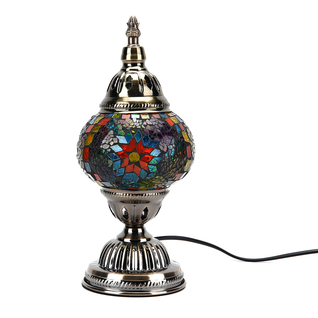 Classic Handcrafted Hemispherical Mosiac Table Sconce Lamp - Multicolor