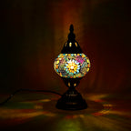 Classic Handcrafted Hemispherical Mosiac Table Sconce Lamp - Multicolor