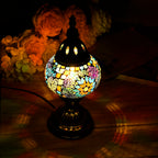Classic Handcrafted Hemispherical Mosiac Table Sconce Lamp - Multicolor