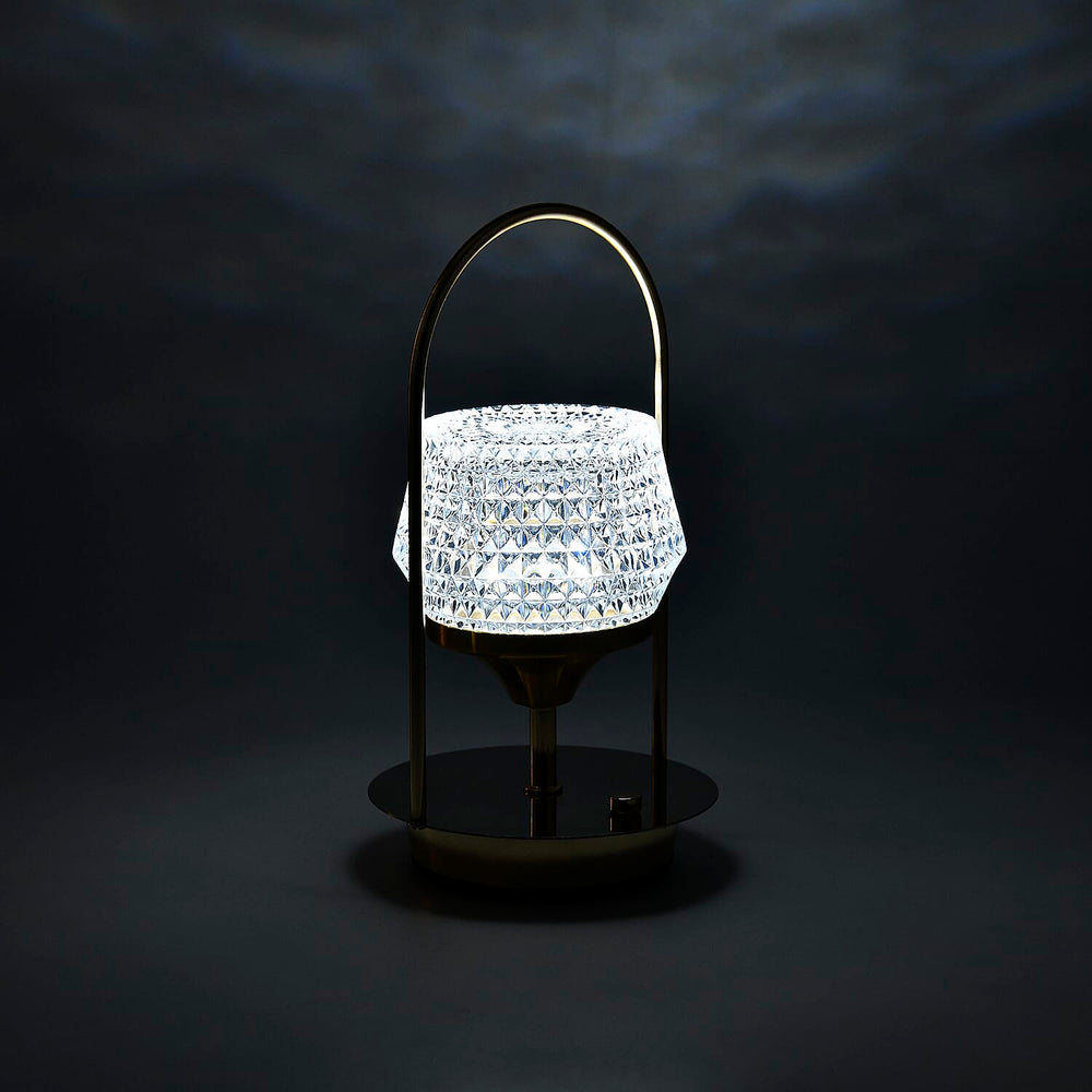 Rechargeable Crystal Effect Lamp with Touch Control (Battery 800mAh inc.) - Rose