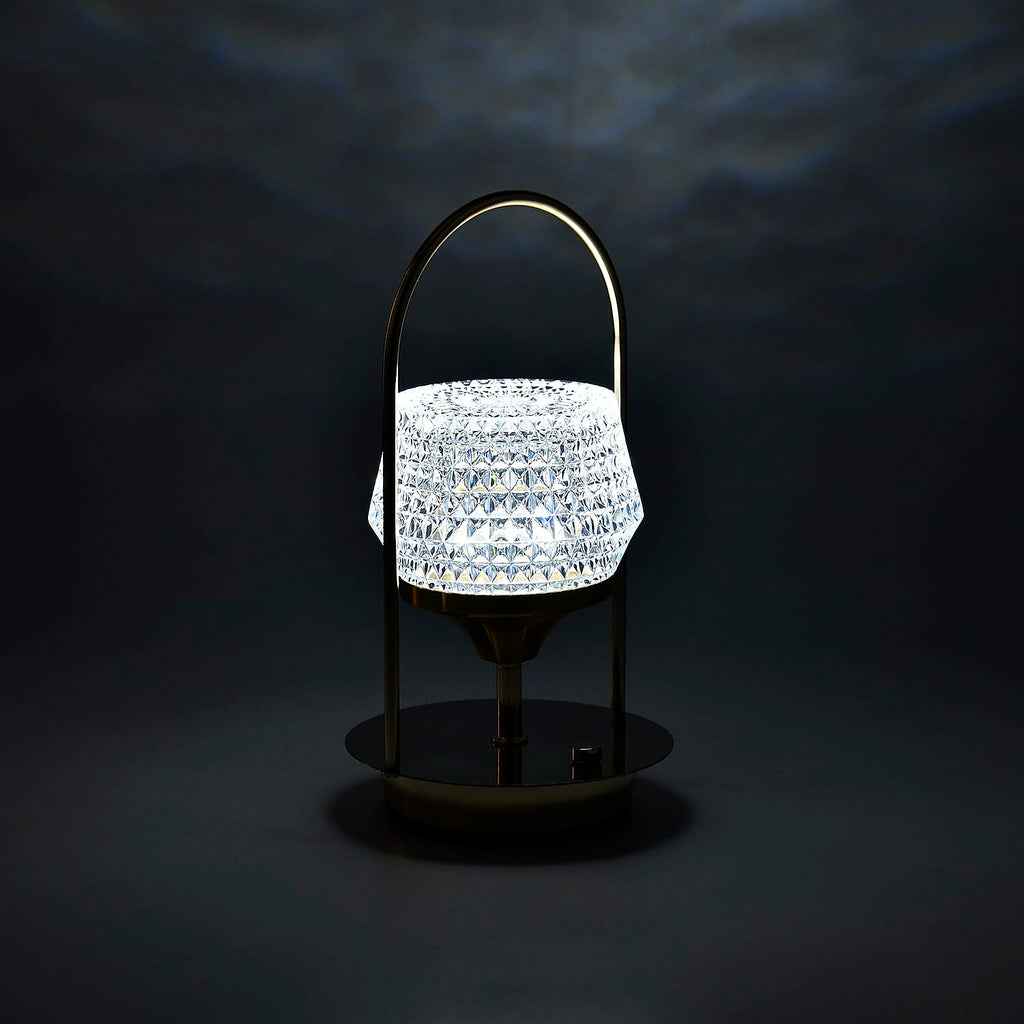Rechargeable Crystal Effect Lamp with Touch Control (Battery 800mAh inc.) - Rose
