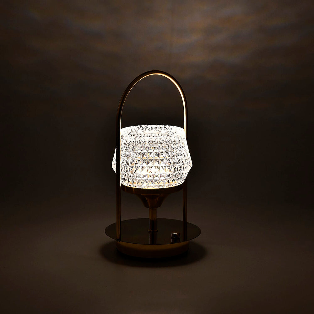 Rechargeable Crystal Effect Lamp with Touch Control (Battery 800mAh inc.) - Rose