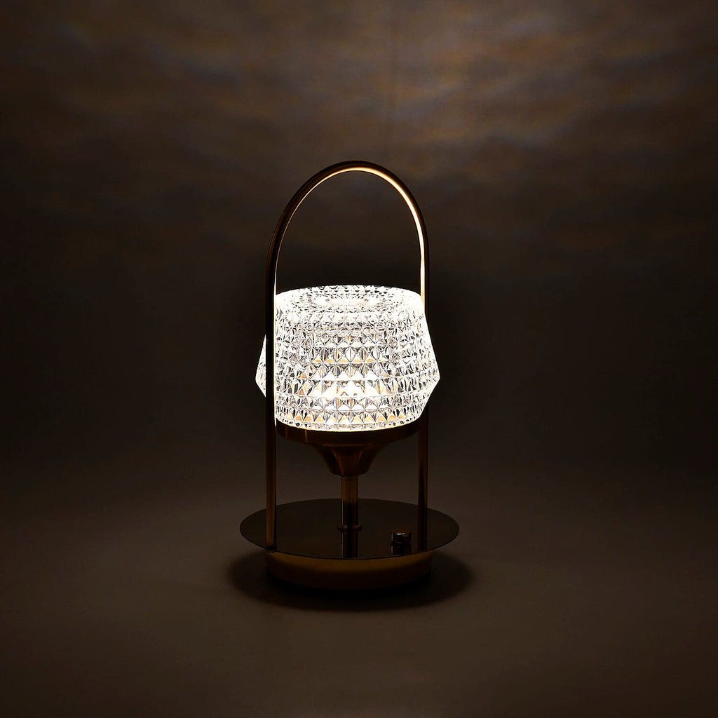 Rechargeable Crystal Effect Lamp with Touch Control (Battery 800mAh inc.) - Rose