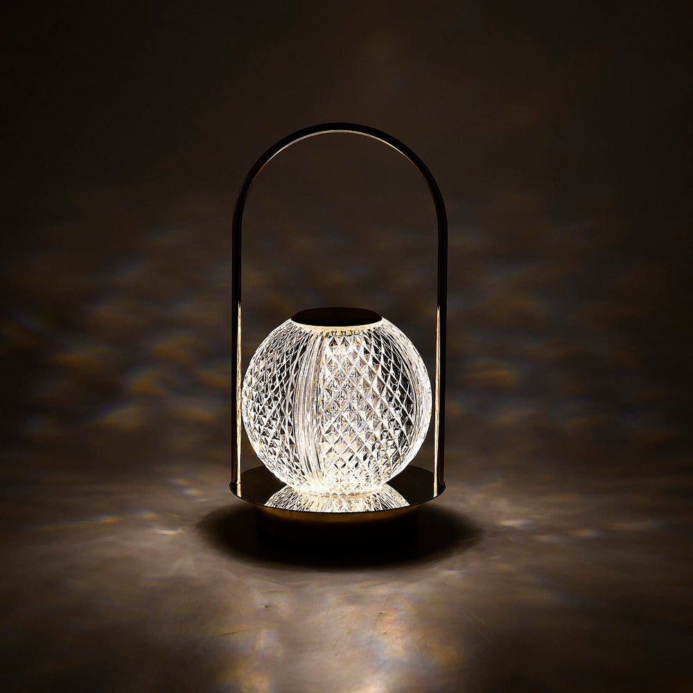 Rechargeable Crystal Effect Lamp with Touch Control (Battery 800mAh inc.) - Round