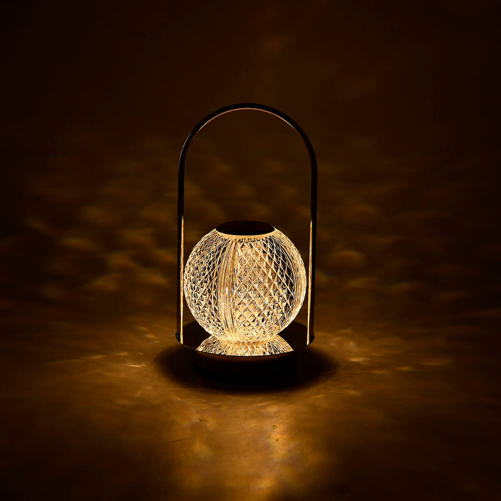 Rechargeable Crystal Effect Lamp with Touch Control (Battery 800mAh inc.) - Round