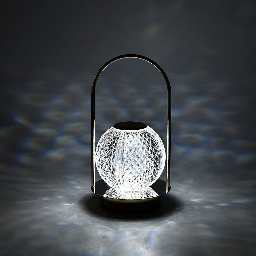 Rechargeable Crystal Effect Lamp with Touch Control (Battery 800mAh inc.) - Round