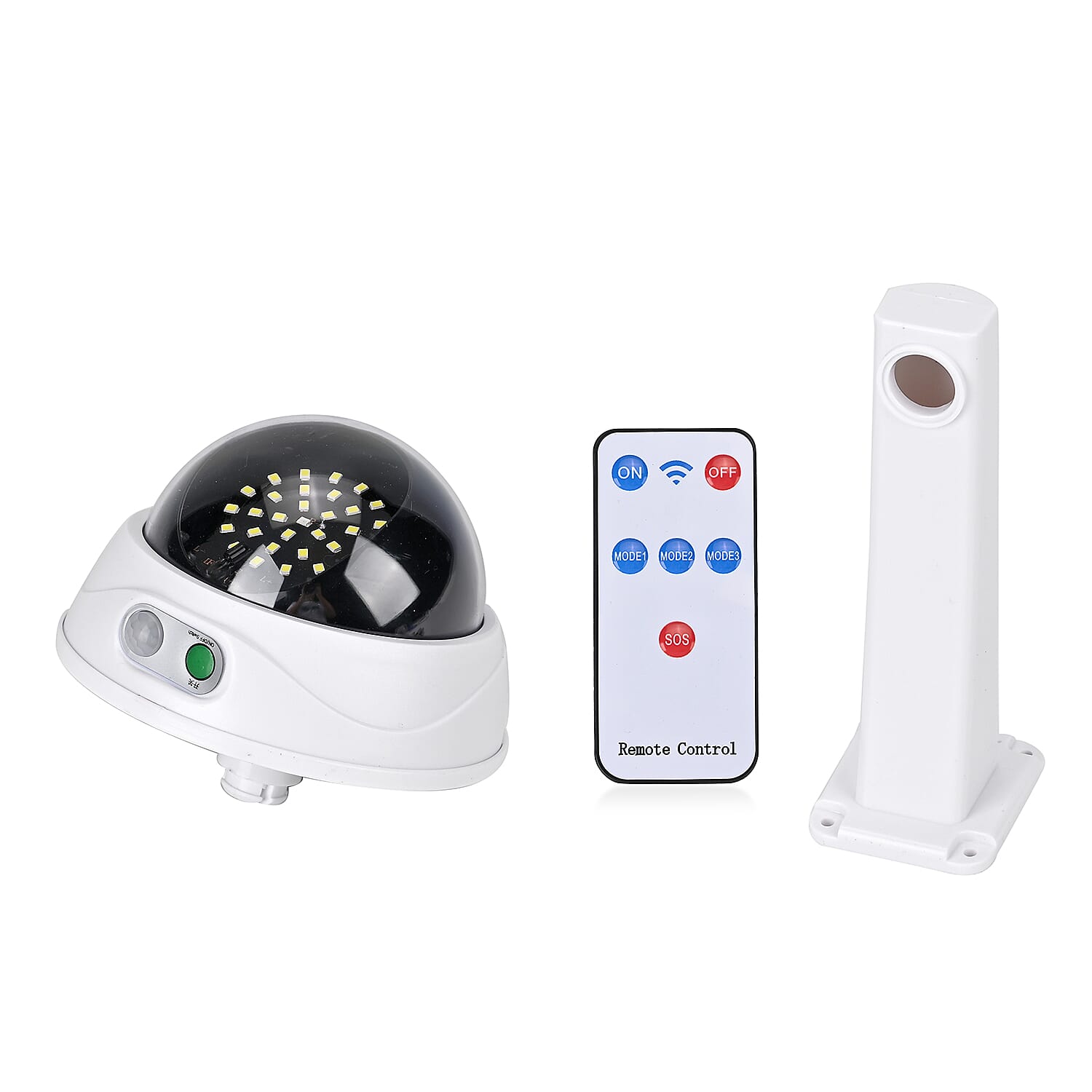 Camera Shape Sensor Solar Light with Remote - Screw Bag (Battery 2400mAh) - White