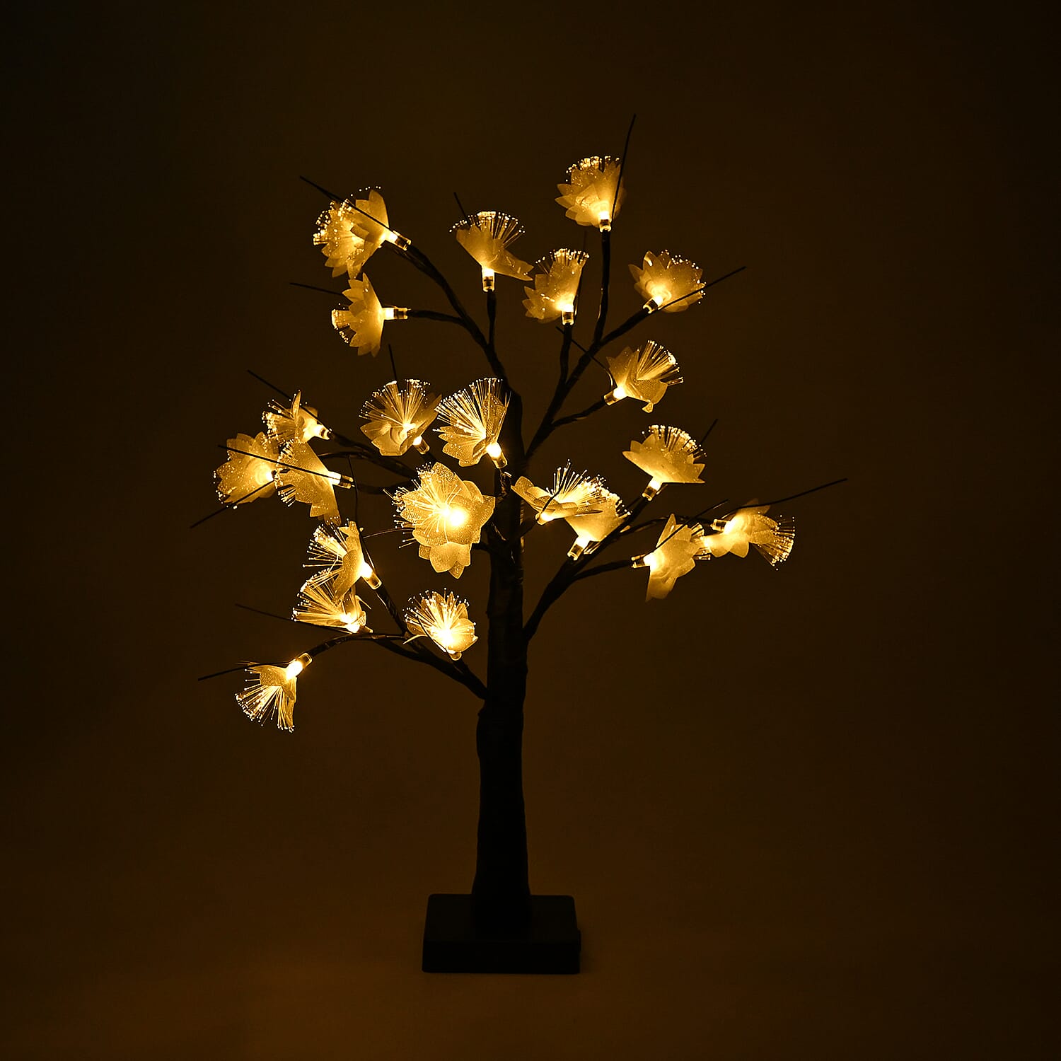 Warm Light Maple Tree with Timer - USB - White
