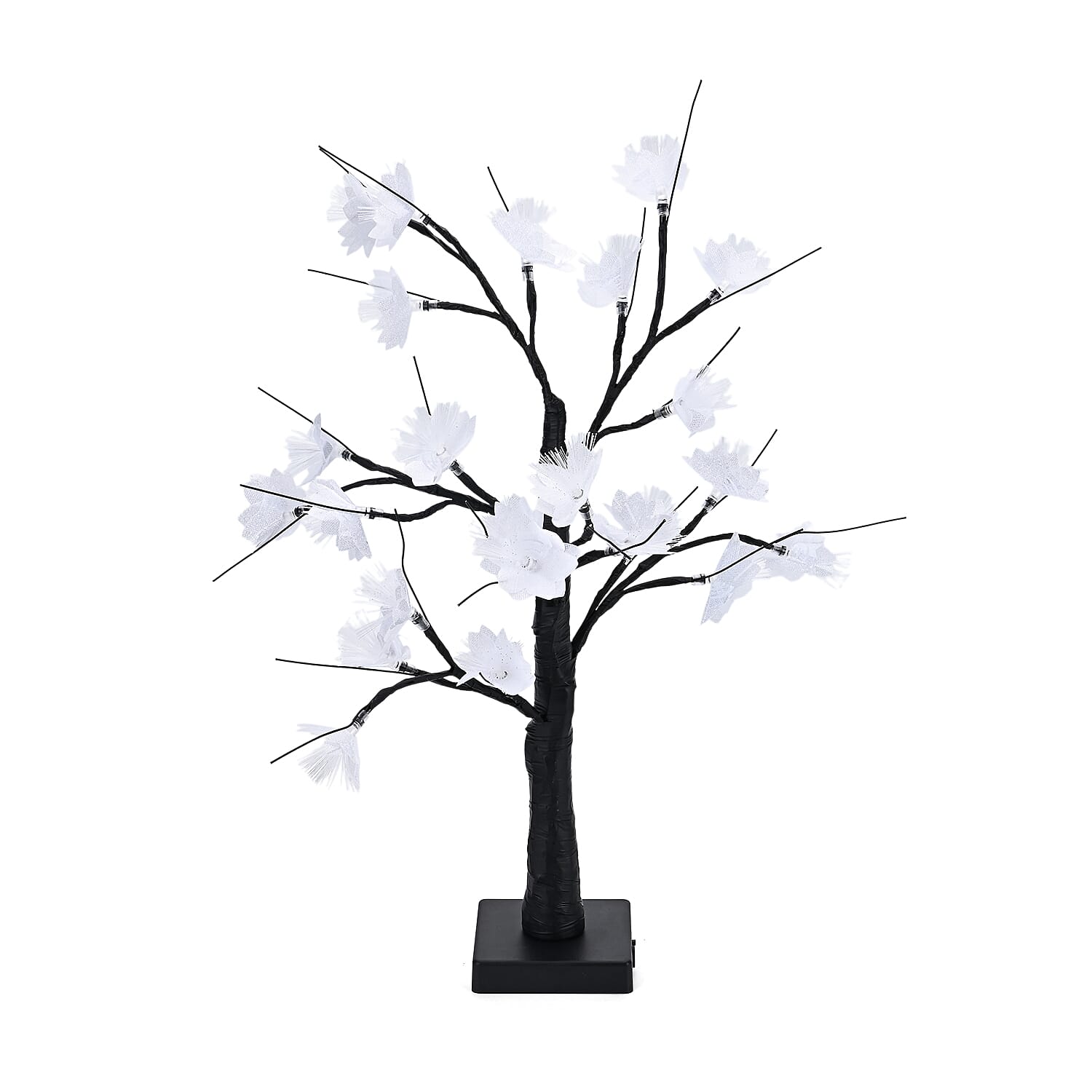 Warm Light Maple Tree with Timer - USB - White