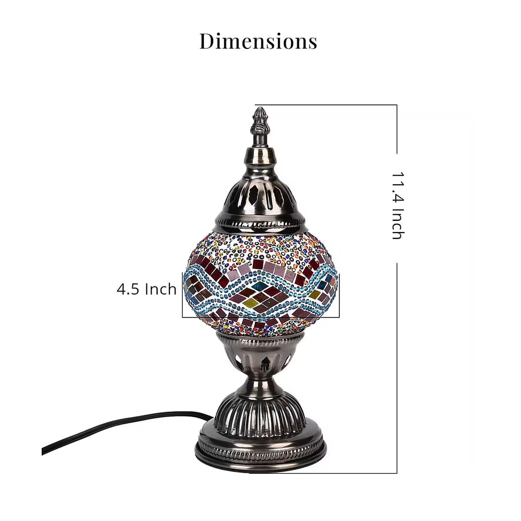 Ornate Mosaic Turkish Style Fragrance Table Lamp - Swirl