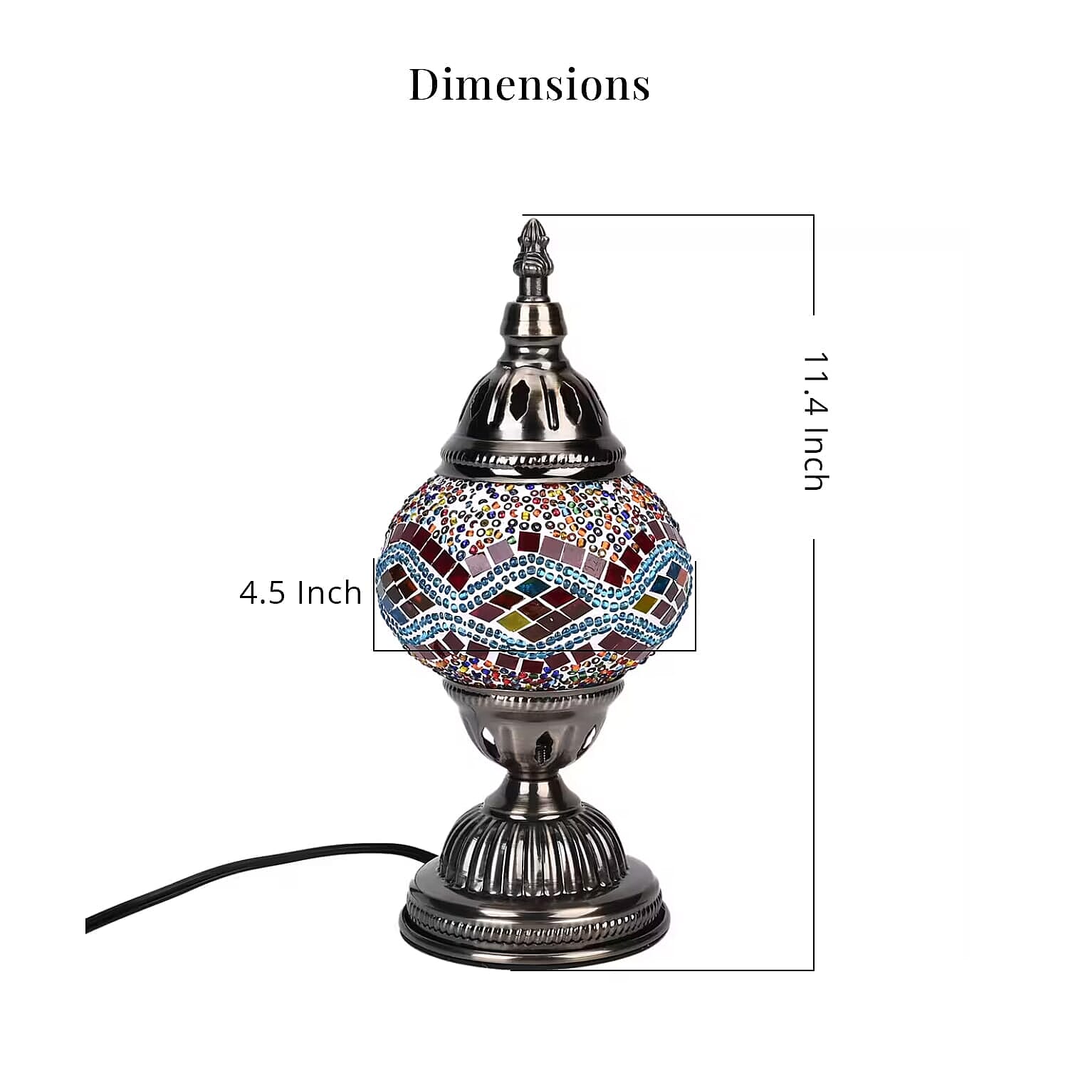 Ornate Mosaic Turkish Style Fragrance Table Lamp - Swirl