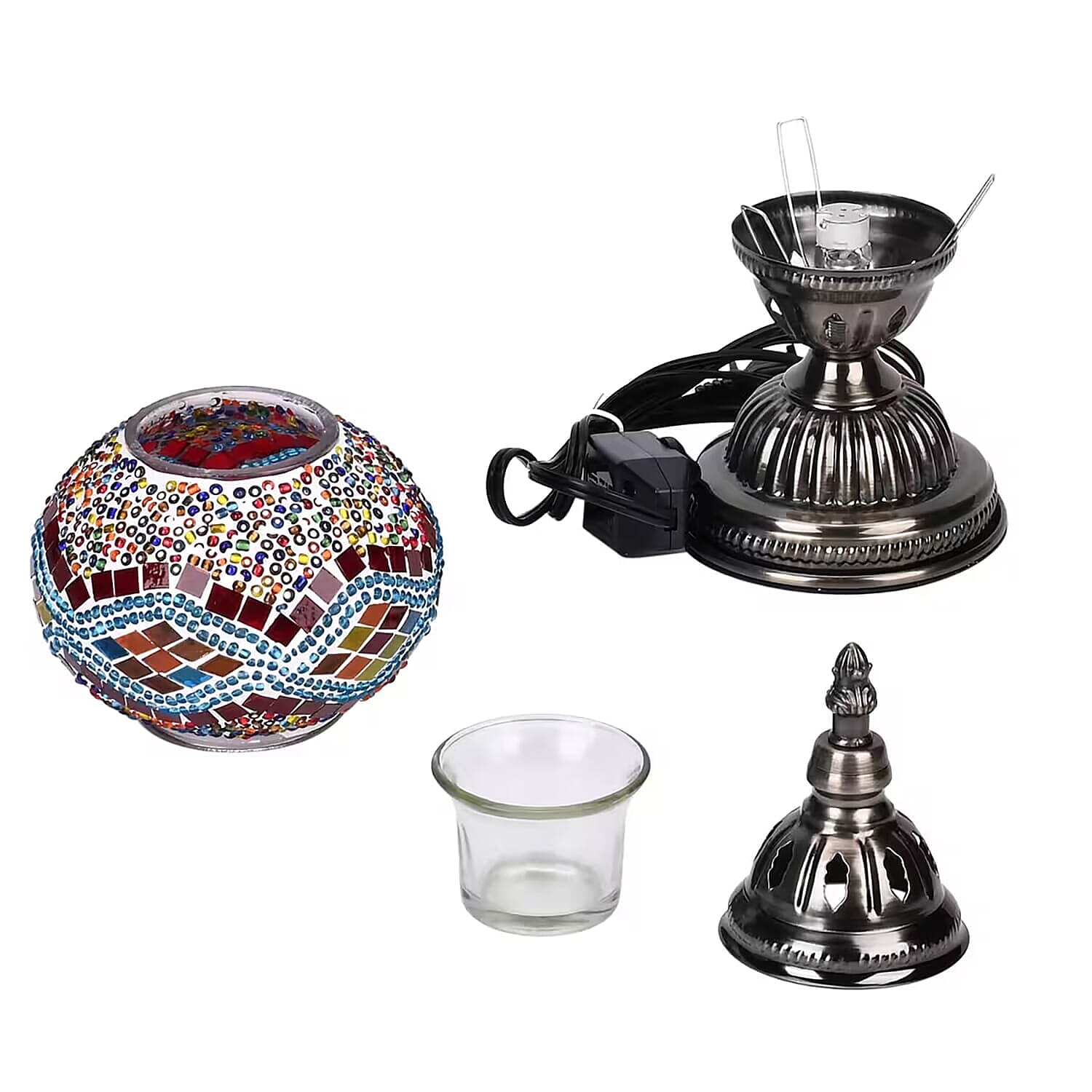 Ornate Mosaic Turkish Style Fragrance Table Lamp - Swirl