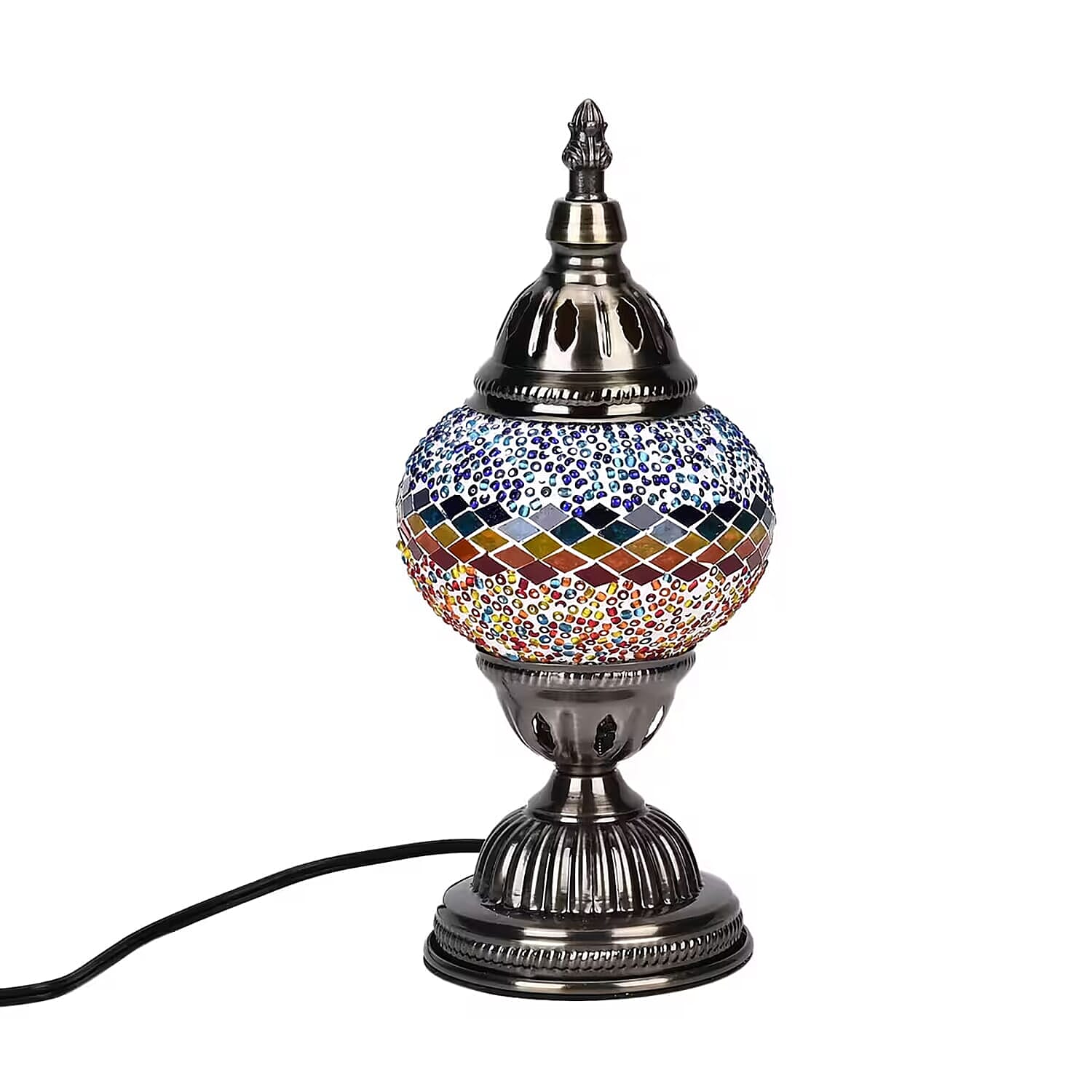Ornate Mosaic Turkish Style Fragrance Table Lamp - Multicolor