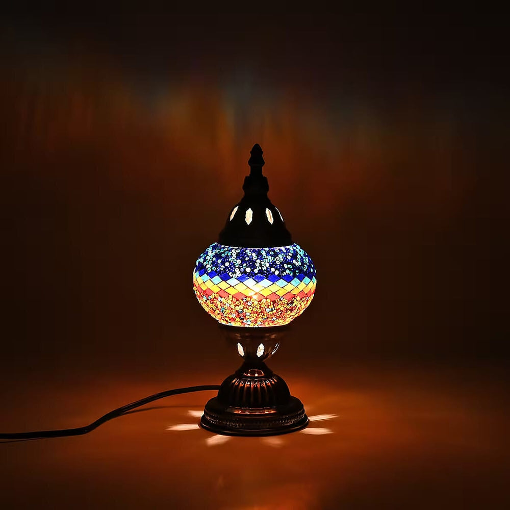 Ornate Mosaic Turkish Style Fragrance Table Lamp - Multicolor