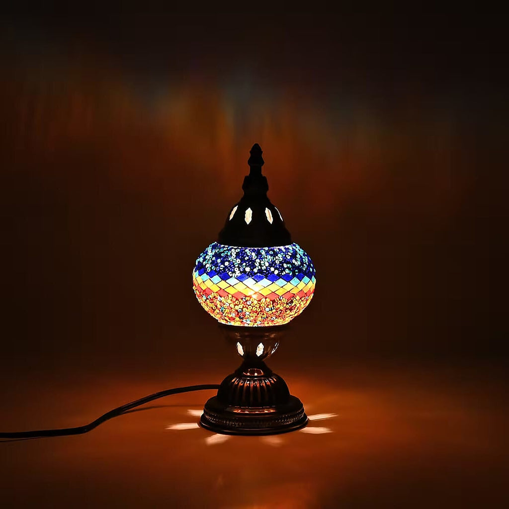 Ornate Mosaic Turkish Style Fragrance Table Lamp - Multicolor