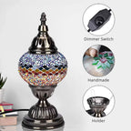 Ornate Mosaic Turkish Style Fragrance Table Lamp - Multicolor