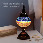 Ornate Mosaic Turkish Style Fragrance Table Lamp - Multicolor