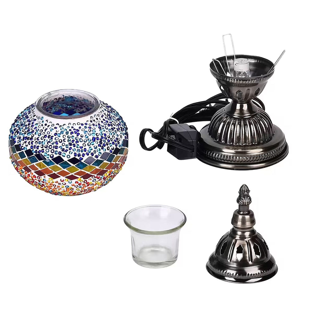 Ornate Mosaic Turkish Style Fragrance Table Lamp - Multicolor