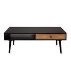 Leona Black Rattan Effect Coffee Table