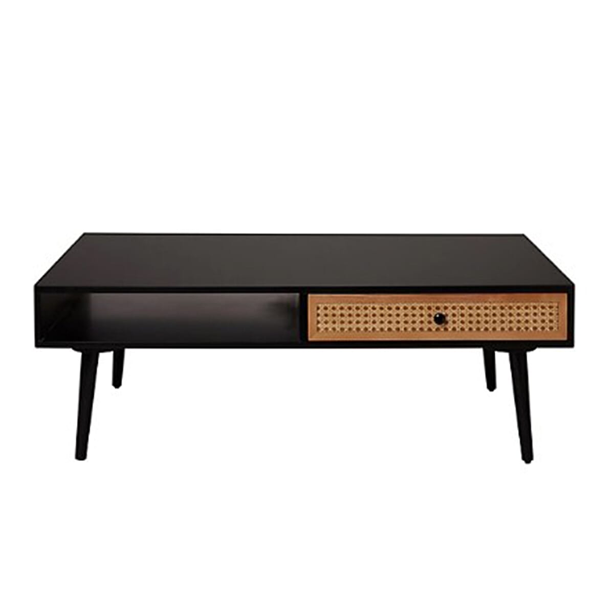 Leona Black Rattan Effect Coffee Table