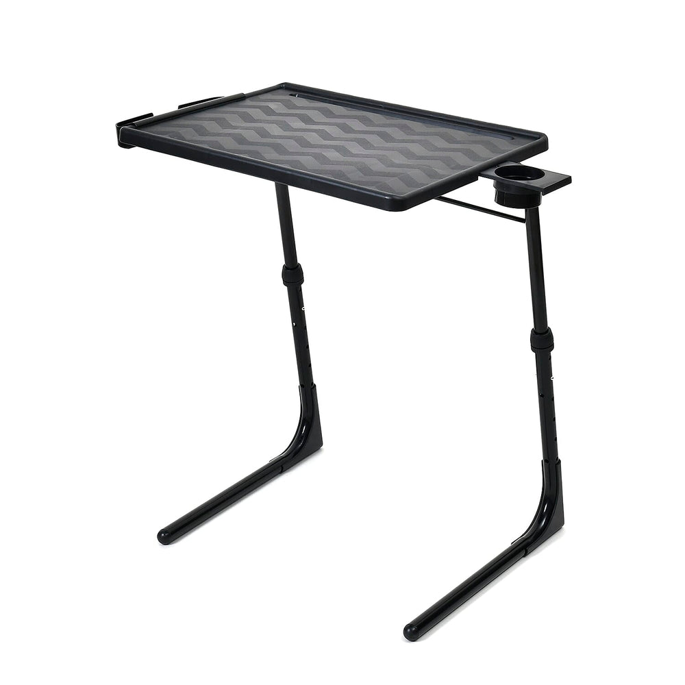 TV Tray and Cup Holder Large Folding Table - Black