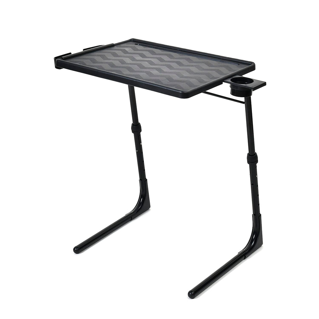 TV Tray and Cup Holder Large Folding Table - Black