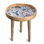 Mango Wood Enamelled Coffee Table (Size 45 x 45 cm) Flat Packed - Blue