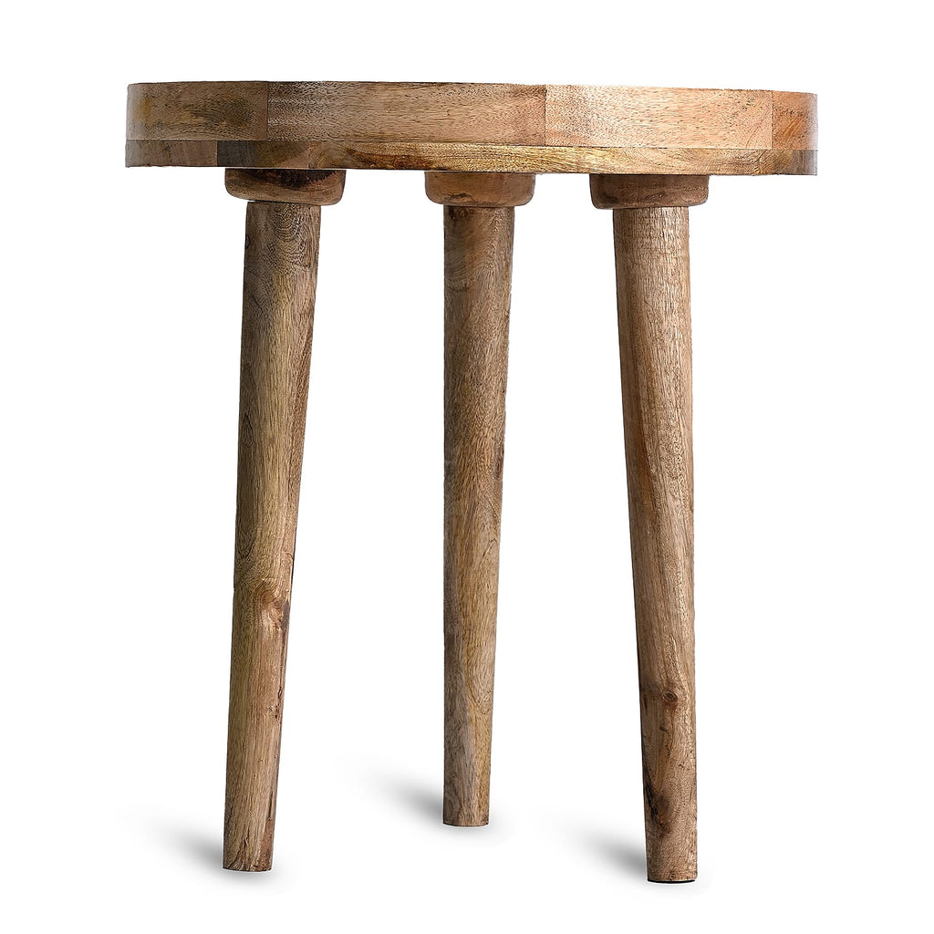Mango Wood Enamelled Coffee Table (Size 45 x 45 cm) Flat Packed - Blue