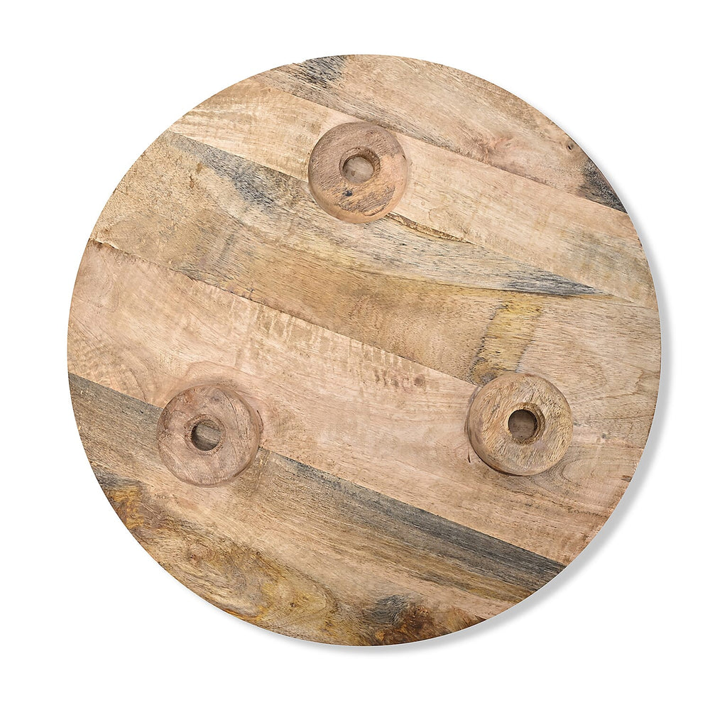 Mango Wood Enamelled Coffee Table (Size 45 x 45 cm) Flat Packed - Blue