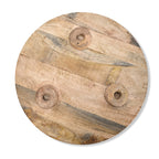 Mango Wood Enamelled Coffee Table (Size 45 x 45 cm) Flat Packed - Blue