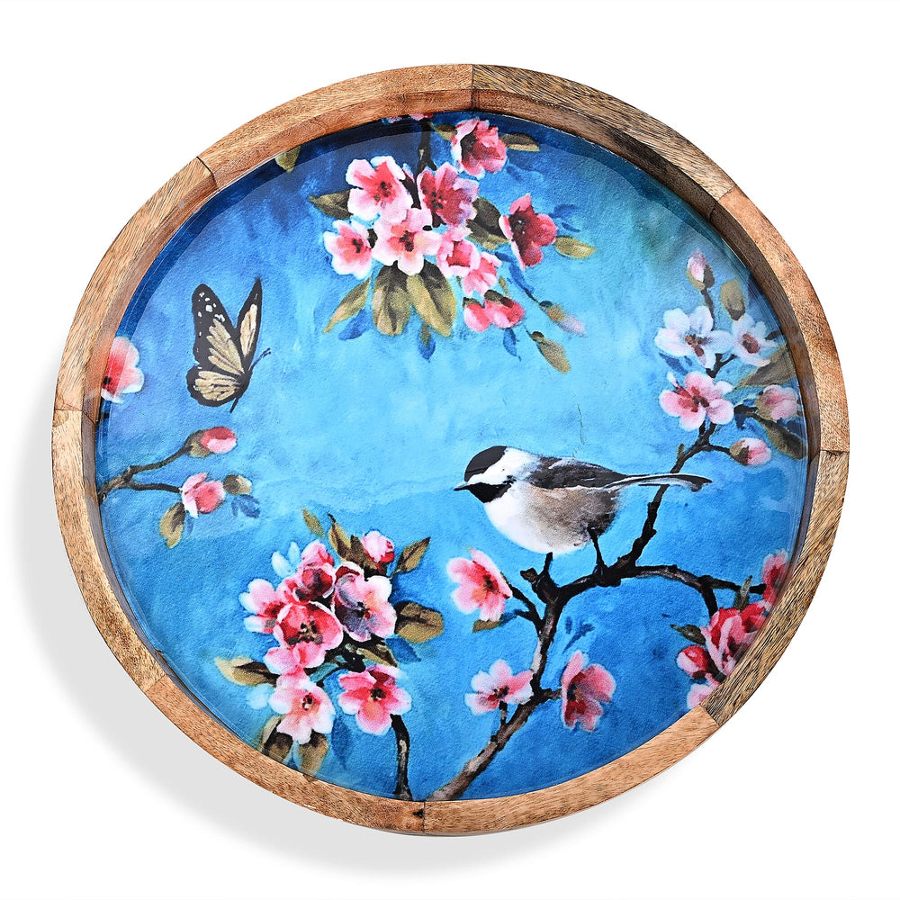 Mango Wood Enamelled Coffee Table (Size 45 x 45 cm) Flat Packed - Multi Colour