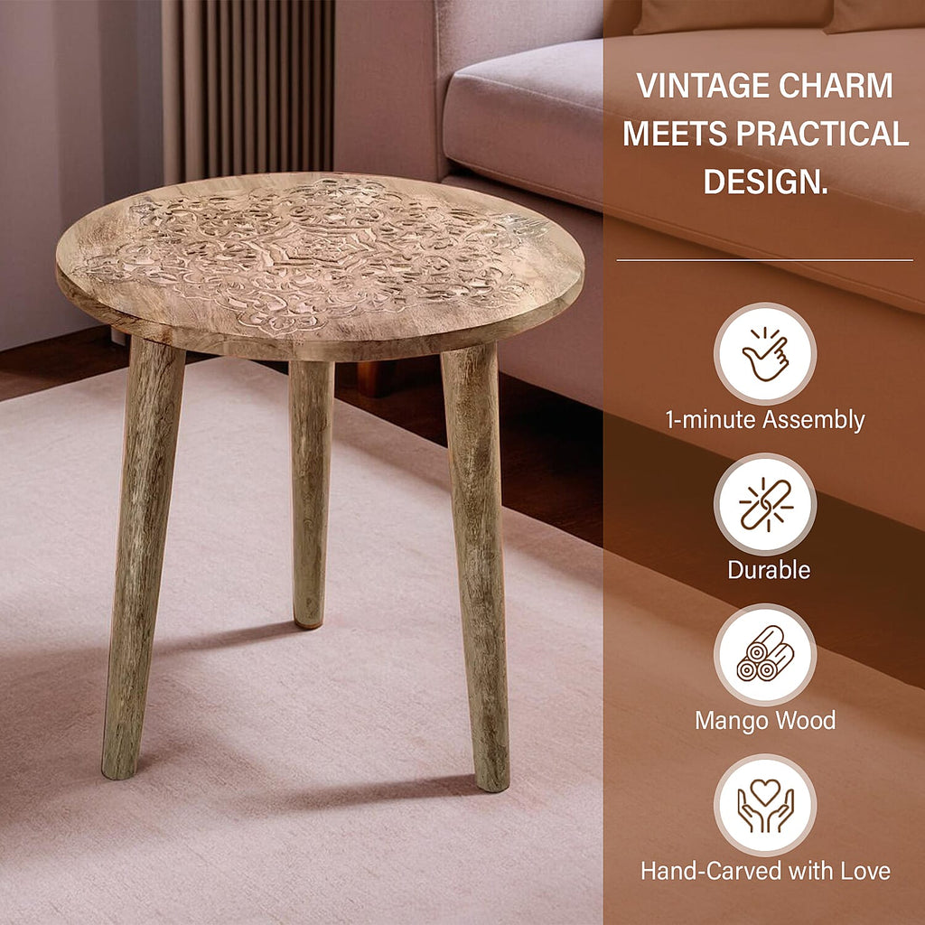 Table (Size - One Size) - Natural & Grey