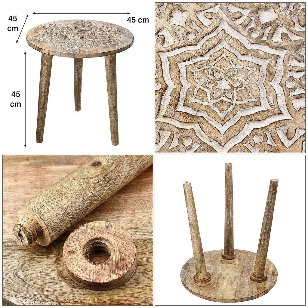 Table (Size - One Size) - Natural & Grey