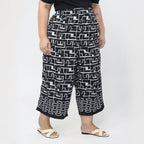 Cropped Palazzo (Size M, 12 to 14) - Black & White