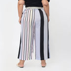 Cropped Palazzo (Size XXL, 24 to 26) - Stripes