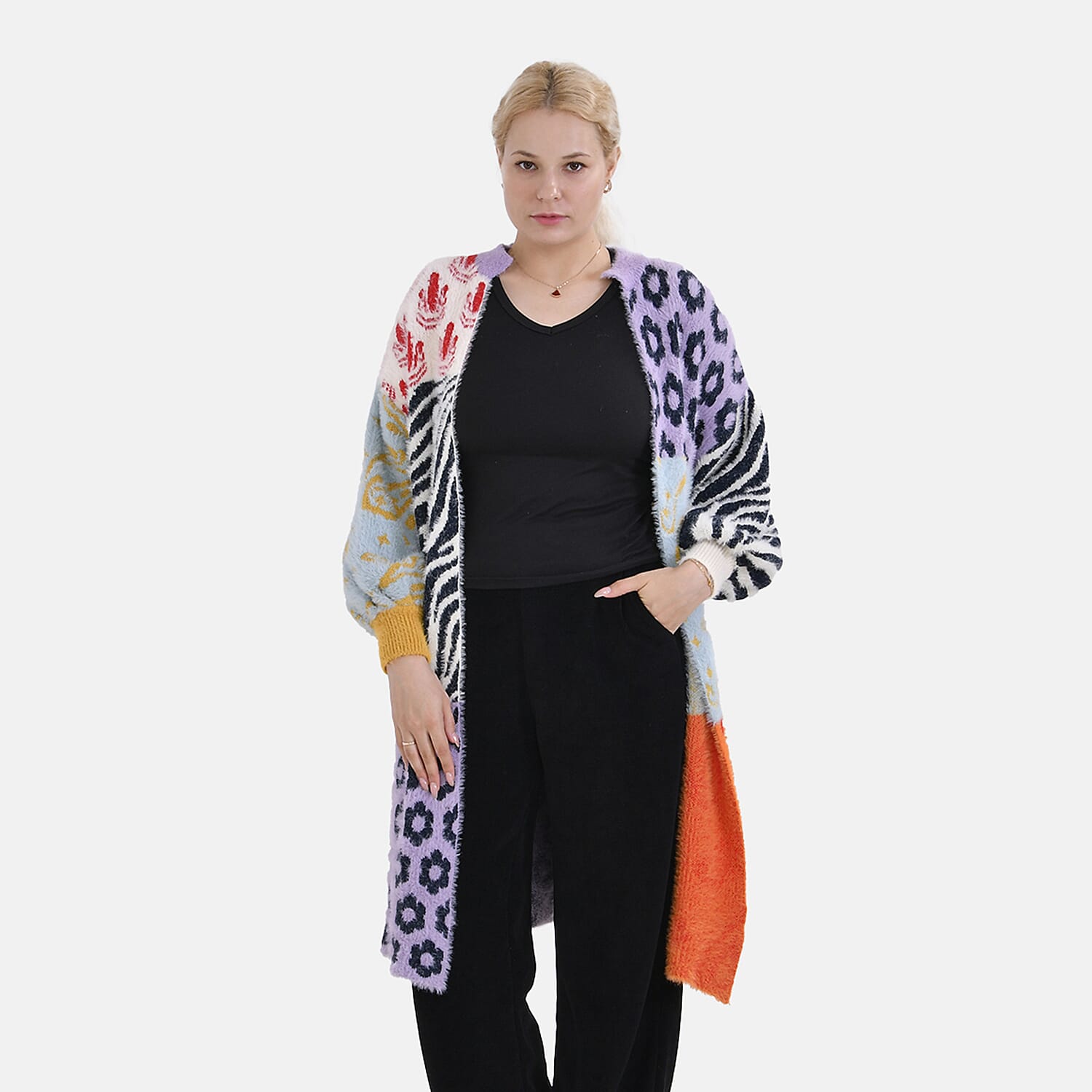 Tamsy Block Cardigan - Multi Color (Size 8 to 20)