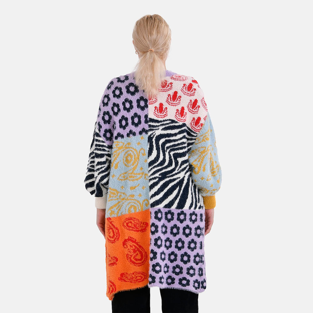 Tamsy Block Cardigan - Multi Color (Size 8 to 20)