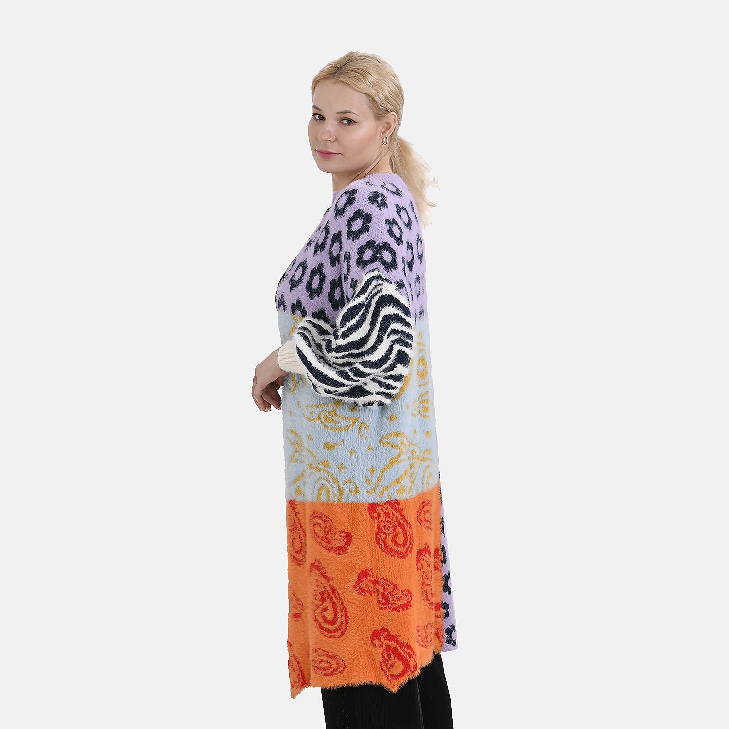 Tamsy Block Cardigan - Multi Color (Size 8 to 20)