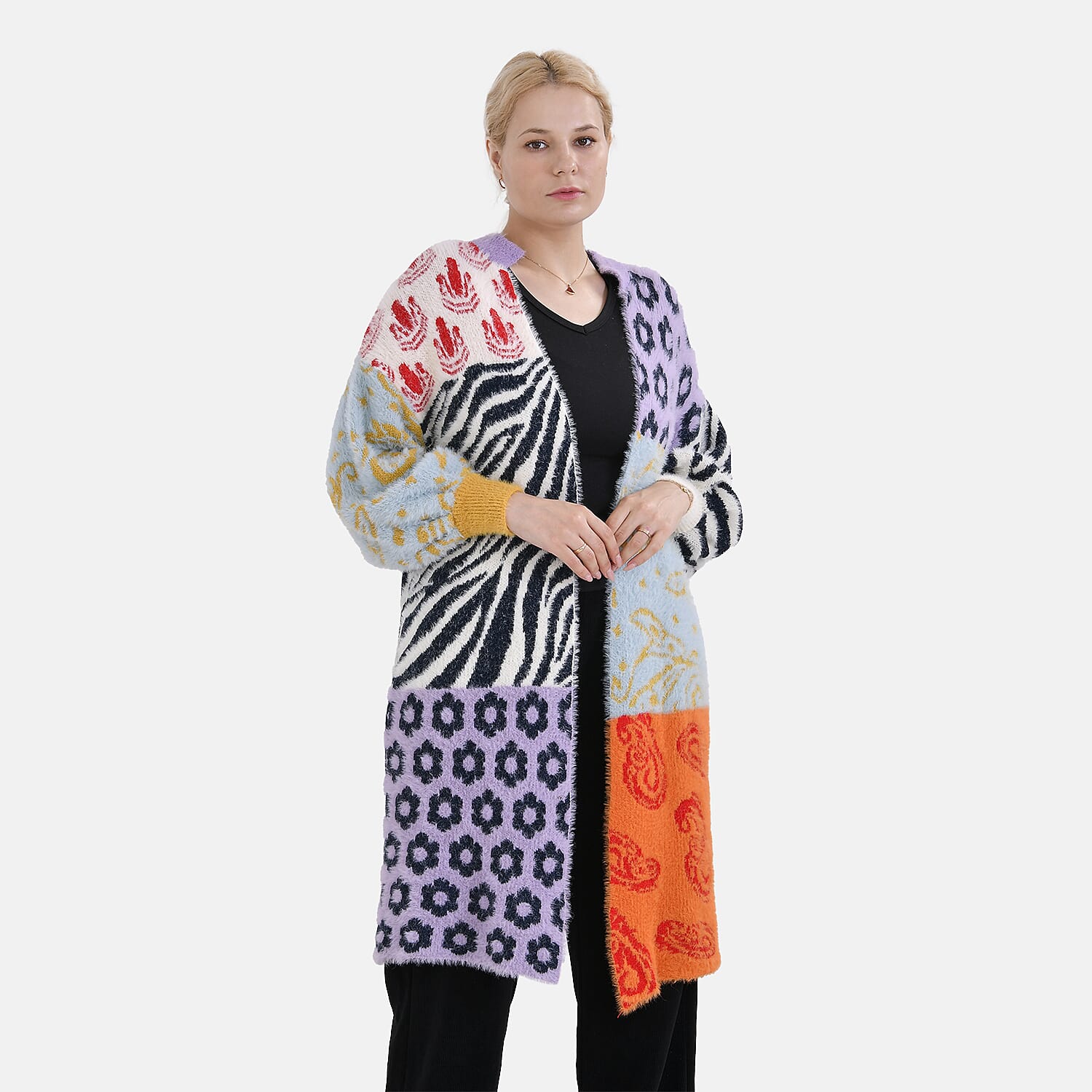 Tamsy Block Cardigan - Multi Color (Size 8 to 20)